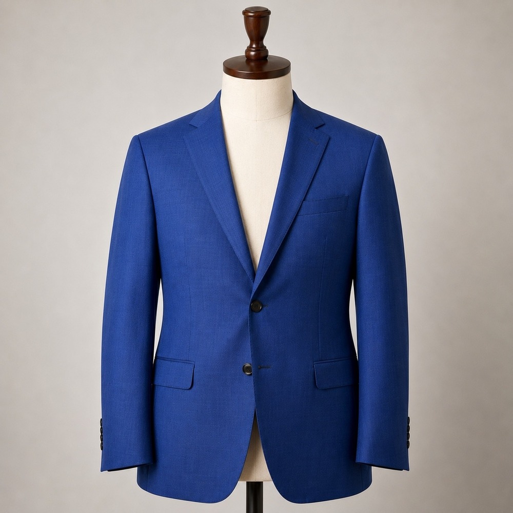Lauren Ralph Lauren Mens 52R Blue 100% Wool Natural Stretch Blazer Sport Coat